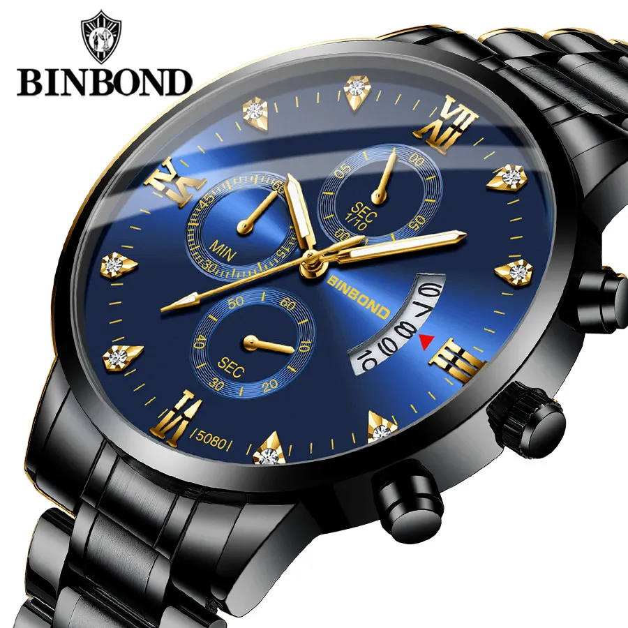 Jam Tangan Pria-Anti Air-BINBOND C14-Jam Tangan Murah-Jam Tangan Keren-Jam Tangan Mewah Elegant-jam tangan lisafhashion-Jam Tangan Import-Bisa Bayar Ditempat