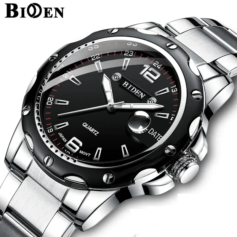 Jam Tangan Pria Biden Design Eksekutif Bisnis Olahraga Kuars dan Eksklusif / Jam Tangan Cowo Elegan dan Premium Bahan Stainless Steel dan Anti Air GARANSI 1 TAHUN - [COD BAYAR DI TEMPAT]
